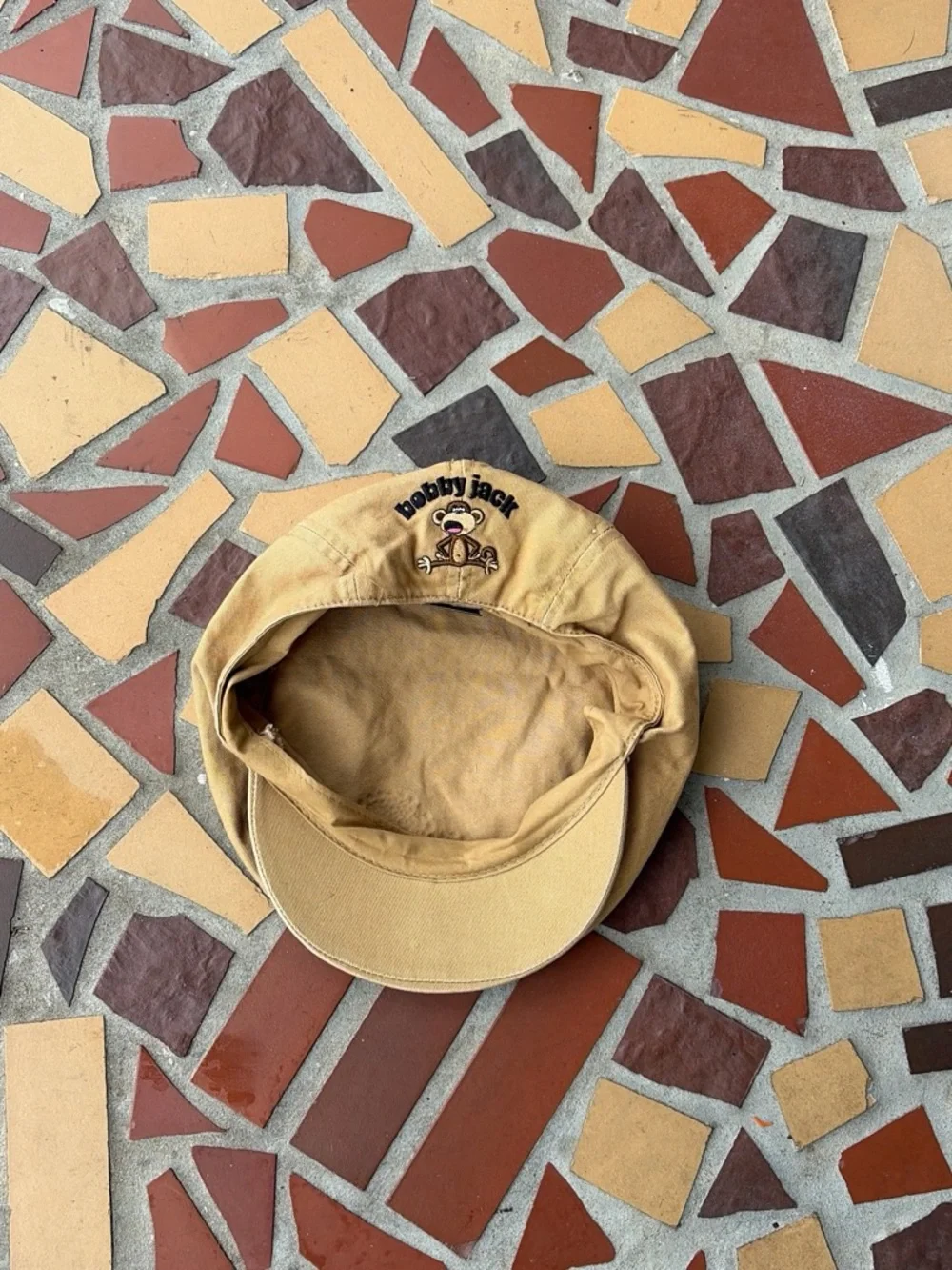 Embellished Nostalgia Bobby Jack Yellow Cotton Newsboy Cap